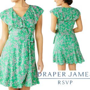 Draper James Wrap Mini‎ Green Dress